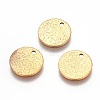 Ion Plating(IP) 304 Stainless Steel Textured Pendants X-STAS-I098-01-12mm-G-3