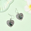 Paua Shell and 304 Stainless Steel Dangle Earrings EJEW-JE07471-02-1