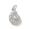 Brass Micro Pave Clear Cubic Zirconia Pendants LS-KK-U046-02P-02-1