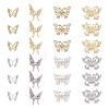 24Pcs 8 Styles Alloy Rhinestone Cabochons MRMJ-TA0001-49-1