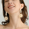 10Pcs Brass Twist Rectagnle Stud Earring Findings KK-BC0010-95-5