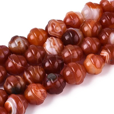 Dyed Natural Agate Beads Strands G-T144-27C-1