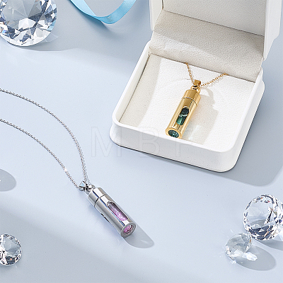 2Pcs 304 Stainless Steel Perfume Bottle Pendants DIY-PH0036-95-1