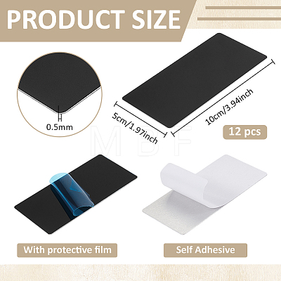 12Pcs Self-adhesive Aluminium Sheets AJEW-BC0010-84A-1