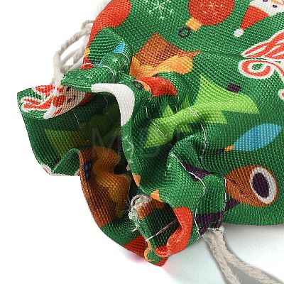 Christmas Theme Cloth Printed Storage Bags ABAG-F010-02B-02-1