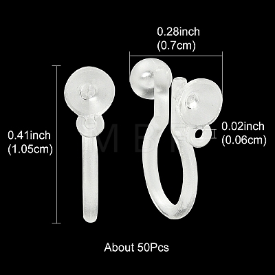 Plastic Clip-on Earring Findings KY-YW0001-46-1