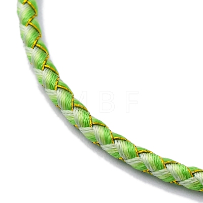 Polyester Cord Braided Bracelet Makings MAK-Z003-01G-31-1