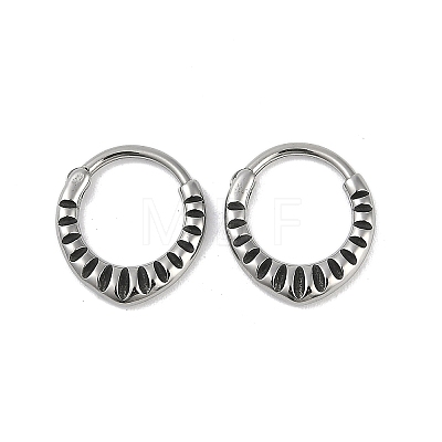 316 Surgical Stainless Steel Hoop Earrings EJEW-G416-29AS-1