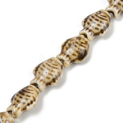Handmade Porcelain Beads Strands PORC-P030-01A-04-1
