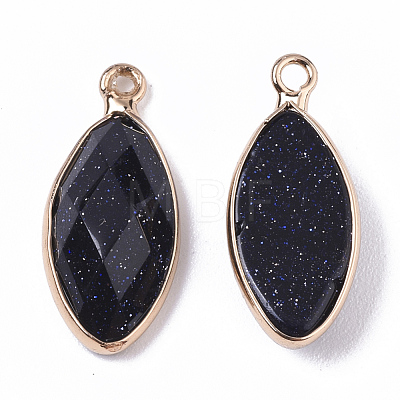 Synthetic Blue Goldstone Pendants G-T131-07A-1