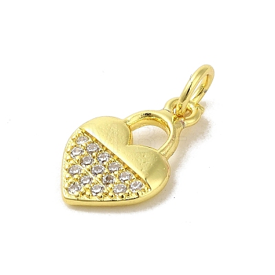 Real 18K Gold Plated Brass Pave Cubic Zirconia Pendants KK-M283-08F-01-1