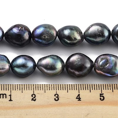 Dyed Natural Cultured Freshwater Pearl Beads Strands PEAR-P062-36C-1