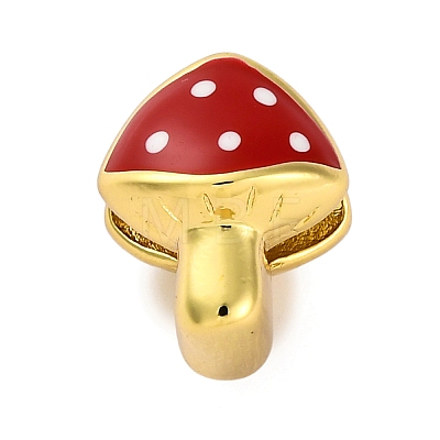 Brass Enamel European Beads KK-Z081-02-1