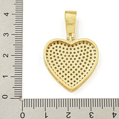 Rack Plating Brass Pave Cubic Zirconia Pendants KK-U029-10G-03-1