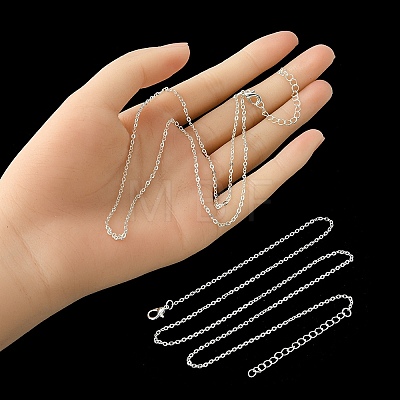 6Pcs Iron Cable Chains Necklaces Set for Women MAK-YW0001-06-1