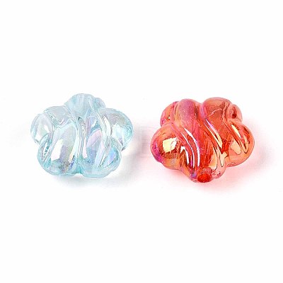 UV Plating Transparent Acrylic Beads OACR-N150-24-01-1