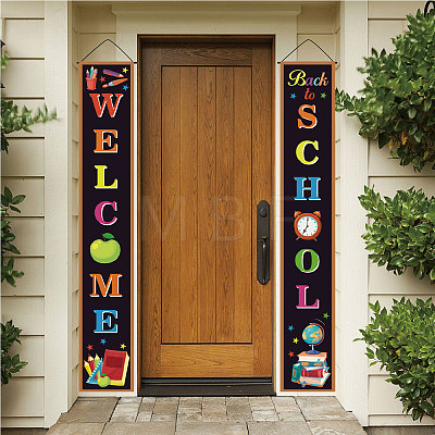 Rectangle Door Wall Hanging Polyester Sign for Festival HJEW-WH0036-02J-1