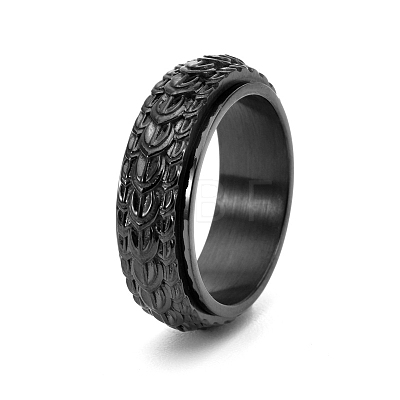 Rotatable Titanium Steel Finger Ring PW-WG50513-19-1