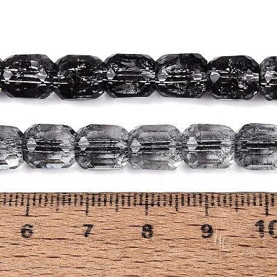 Transparent Crackle Glass Beads Strands GLAA-Q108-04A-01-1