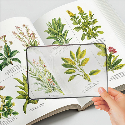 8Pcs PVC Page Magnifying Bookmarks AJEW-SP0002-33-1
