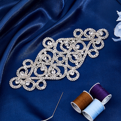Brass Crystal Rhinestones Ornament Accessories for Chain Belts KK-WH0816-001-1