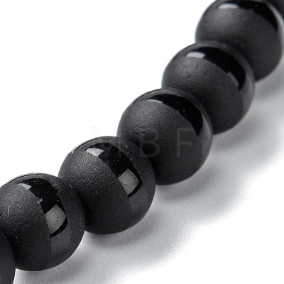 Frosted Glass Beads Stretch Bracelets BJEW-I296-09B-1