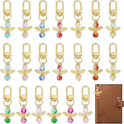 20Pcs 10 Colors Angel Hanging Ornament HJEW-CA0001-39-1