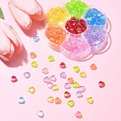 7 Colors Transparent Acrylic Beads OACR-YW0001-95-1