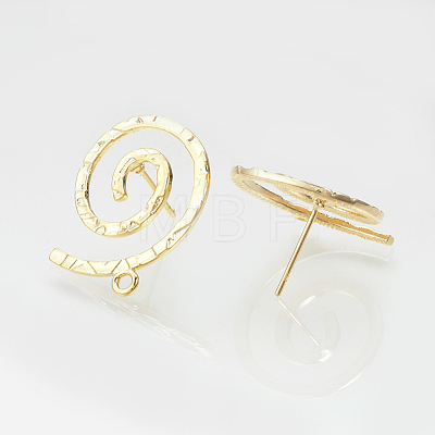 Brass Stud Earring Findings KK-R058-187G-1