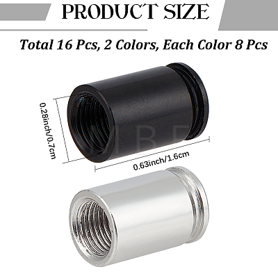 16Pcs 2 Colors Aluminum Alloy Tire Valve Caps AJEW-CN0008-01-1