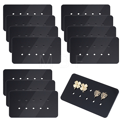12Pcs 10-Hole Acrylic Earring Display Cards EDIS-OC0001-10B-1