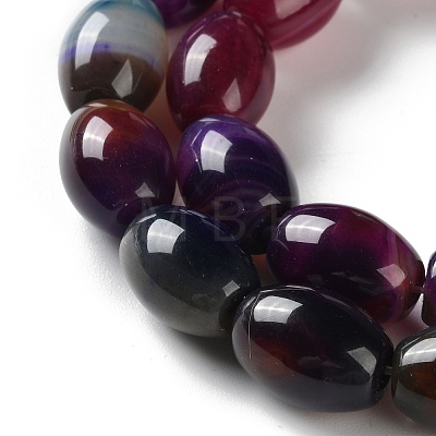 Natural Agate(Dyed & Heated) Beads Strands G-M446-D01-01A-1