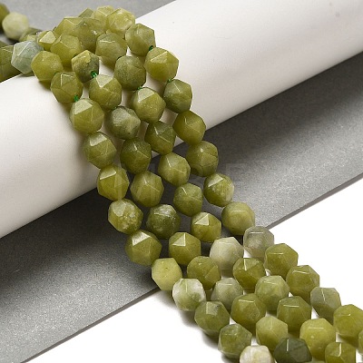 Natural Chinese Jade Beads Strands G-K382-A03-02-1