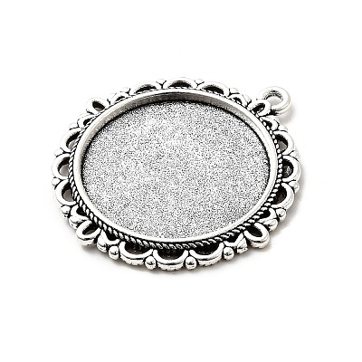 Tibetan Style Alloy Pendant Cabochon Settings LS-X-TIBE-T003-06AS-RS-1