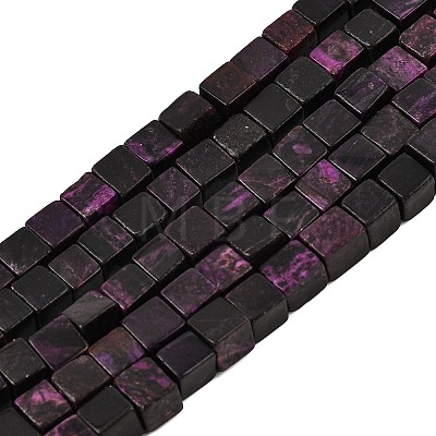 Natural Dyed White Jade(Imitation Charoite) Beads Strands GG-CBA0743-G02-1