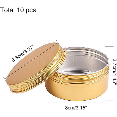 Round Aluminium Tin Cans CON-BC0005-15G-1