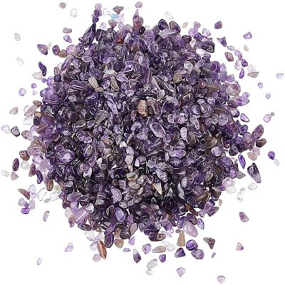 Natural Amethyst Chips Beads G-GA0001-19-1