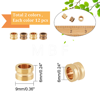 24Pcs 2 Colors Brass Beads FIND-AR0002-32-1