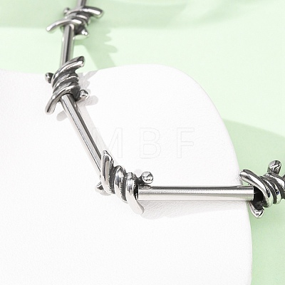 Unisex 304 Stainless Steel Necklaces NJEW-C115-01AS-1