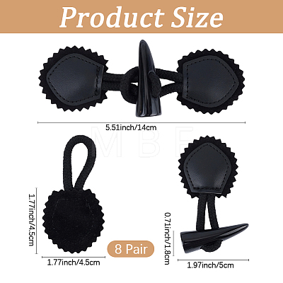 8 Pairs Resin Buttons BUTT-CL0001-08-1