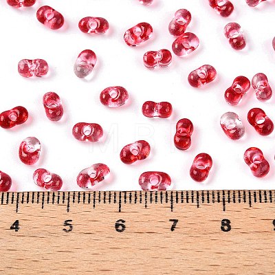 Spray Painted Glass Seed Beads SEED-T007-08E-1