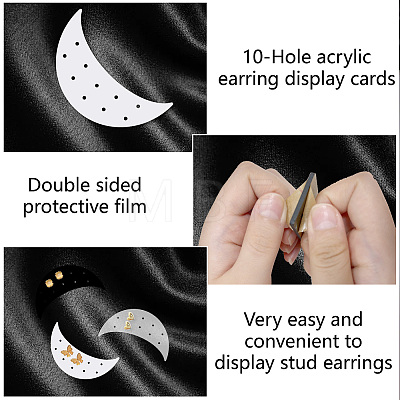 15Pcs 3 Colors Acrylic Earring Organizer Display Stands EDIS-WH20015-003-1