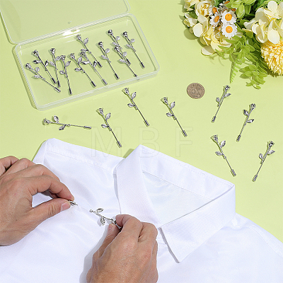 20Pcs Zinc Alloy Brooch Pins JEWB-PH0001-83P-1