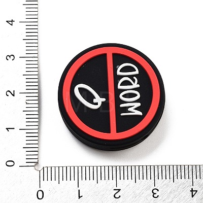 No Q Word Food Grade Eco-Friendly Silicone Focal Beads SIL-K004-13-1