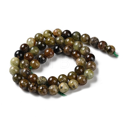 Natural Green Garnet Beads Strands G-Z034-B14-02-1