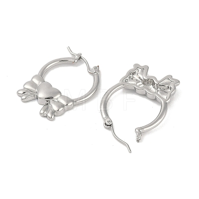 Brass Hoop Earrings for Women EJEW-F344-01P-02-1