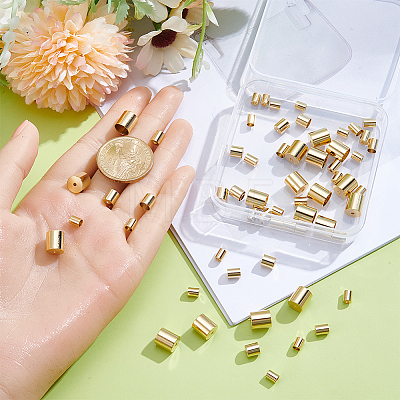 Brass Cord Ends KK-CN0003-47G-1
