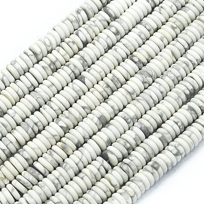 Frosted Natural Howlite Beads Strands G-K389-C17-01-1