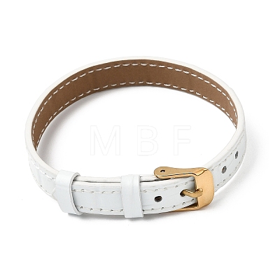 Imitation Leather String Bracelets with Stainless Steel Buckles AJEW-Z053-01I-1