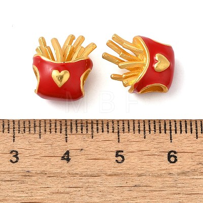 Cartoon Imitation Food Alloy Enamel European Beads FIND-U008-01G-A-1